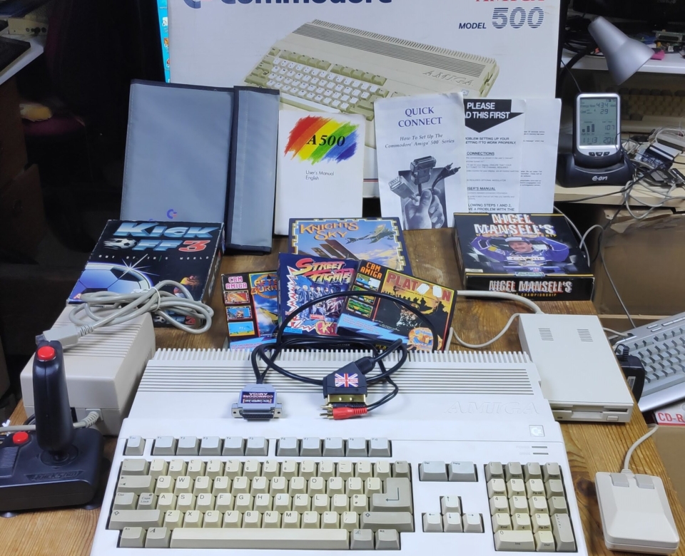 Commodore Amiga 500 Pistorm Boxed with 128Mb Ram 4Gb Hard Disk